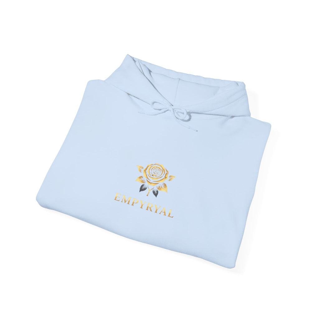 Hoodie — "Imperial" Gold Rose Wings Pullover