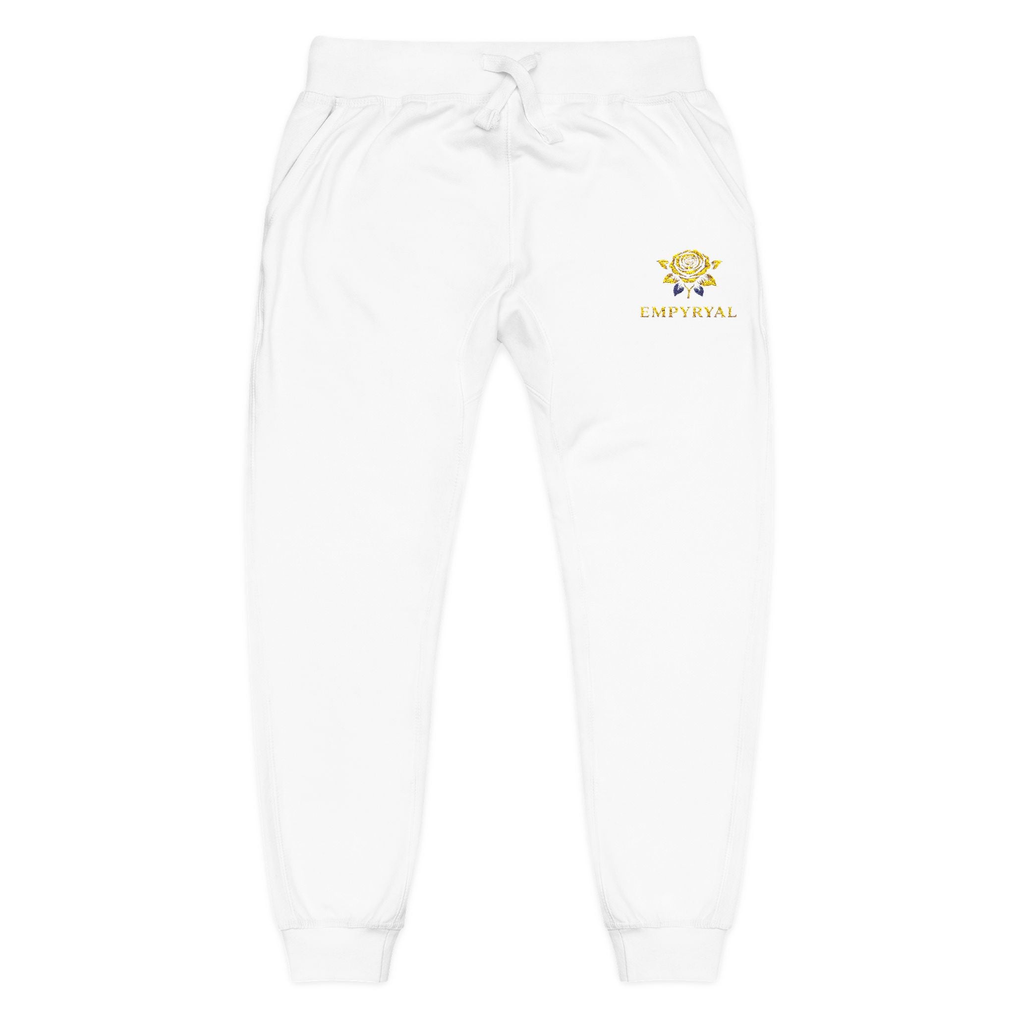 Embroidered Fleece Sweatpants — Cozy Casual Joggers