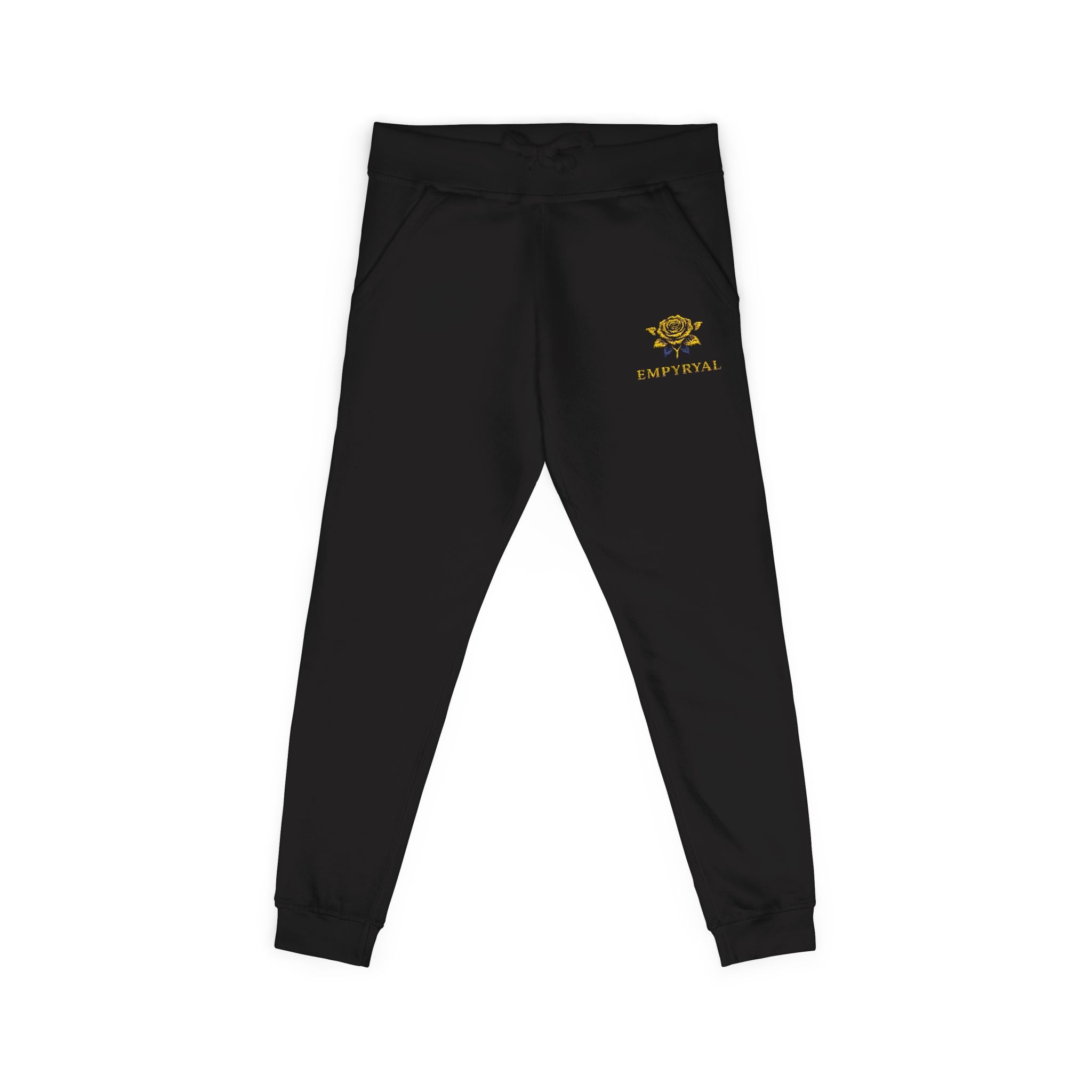 Embroidered Fleece Sweatpants — Cozy Casual Joggers