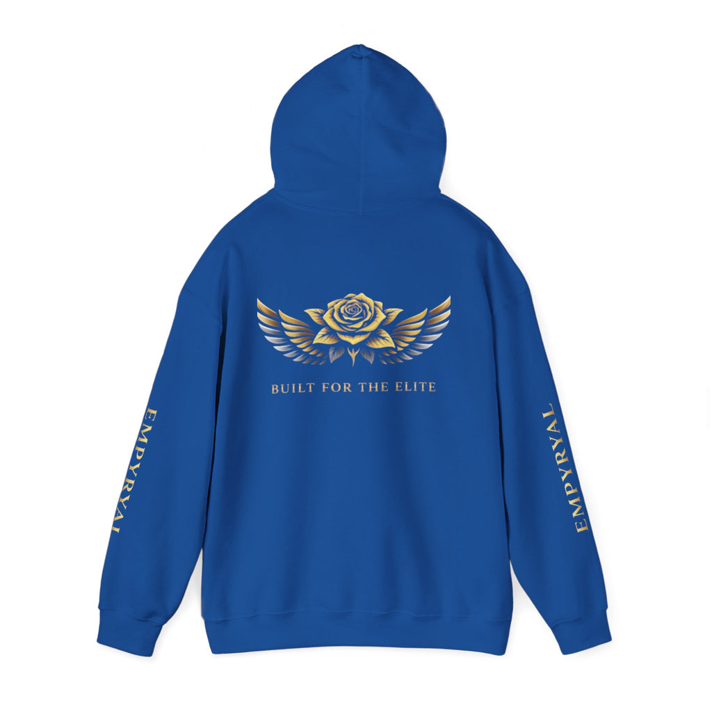Hoodie — "Imperial" Gold Rose Wings Pullover