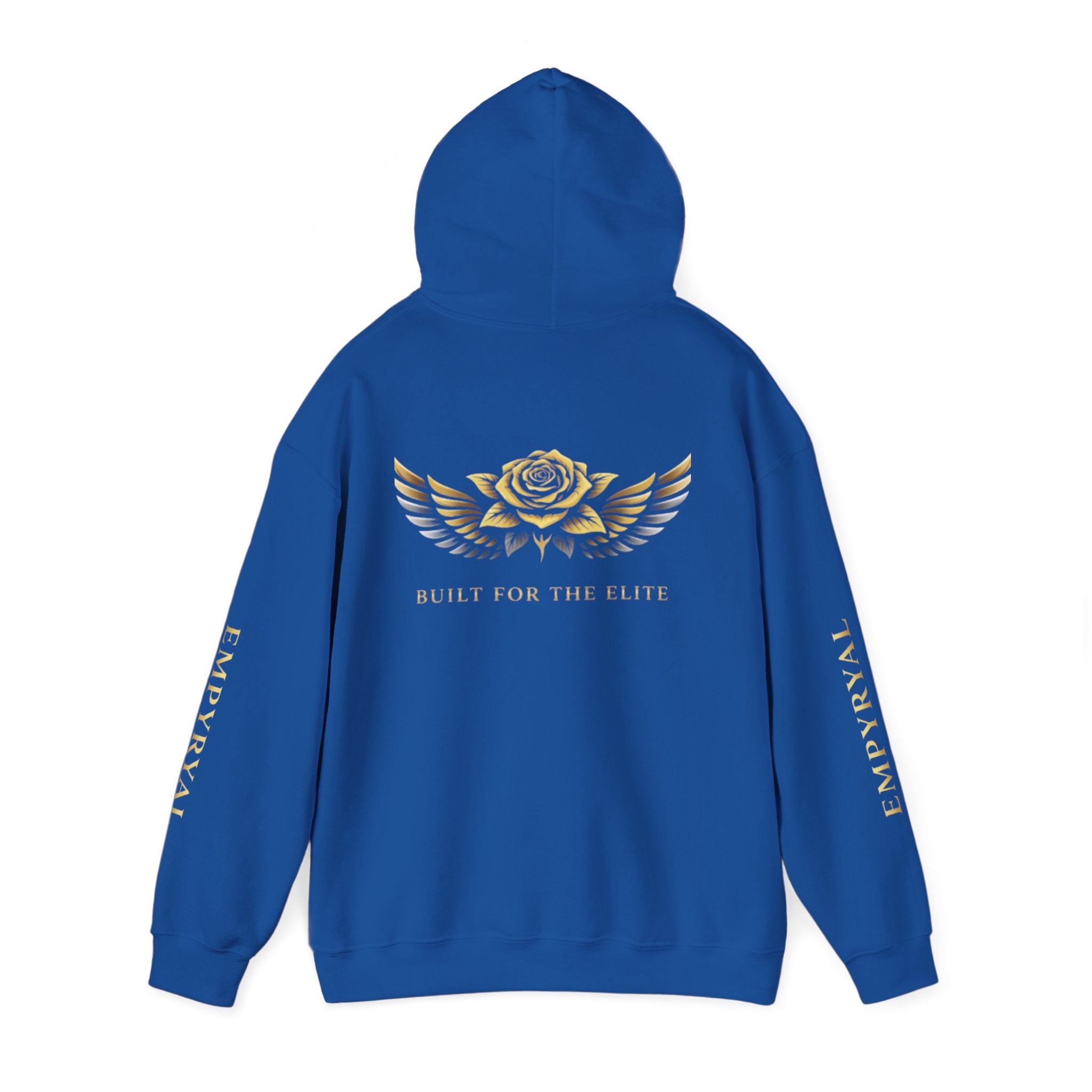 Hoodie — "Imperial" Gold Rose Wings Pullover