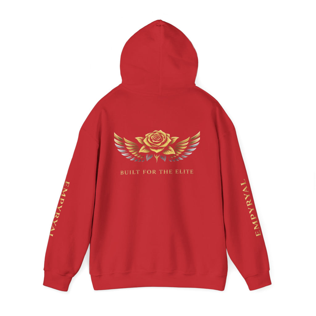 Hoodie — "Imperial" Gold Rose Wings Pullover