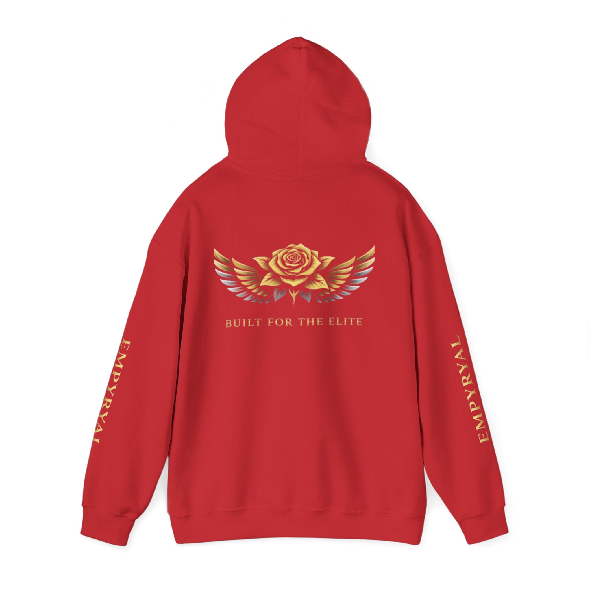 Hoodie — "Imperial" Gold Rose Wings Pullover