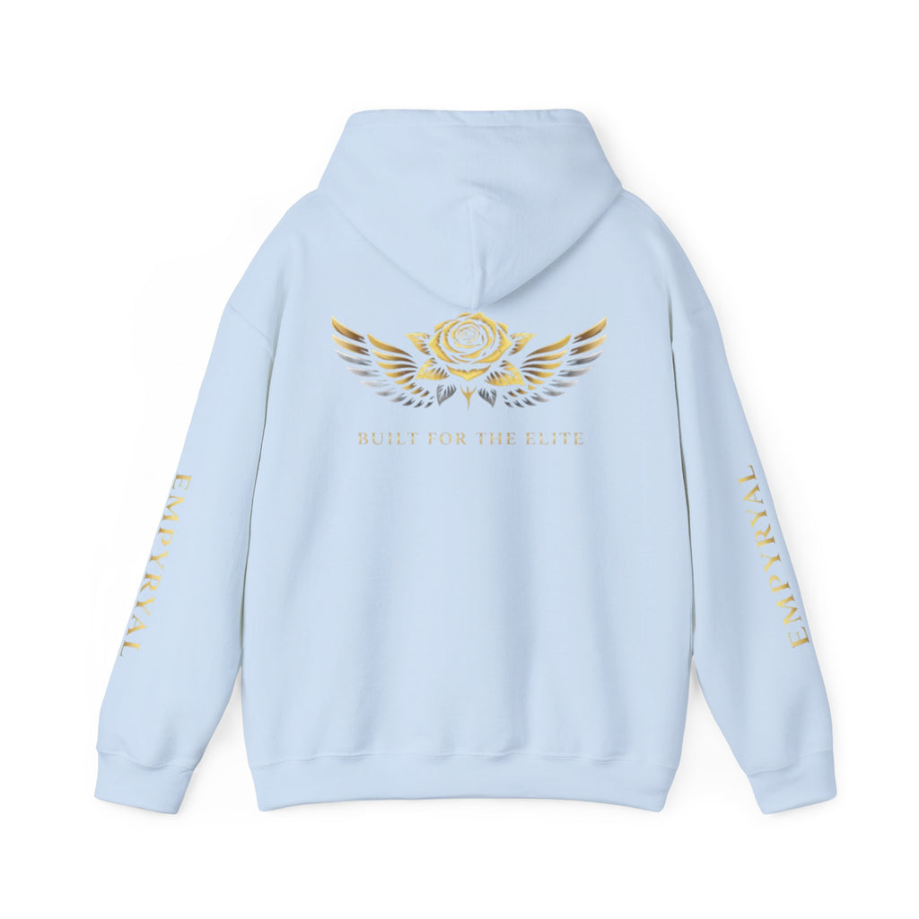 Hoodie — "Imperial" Gold Rose Wings Pullover