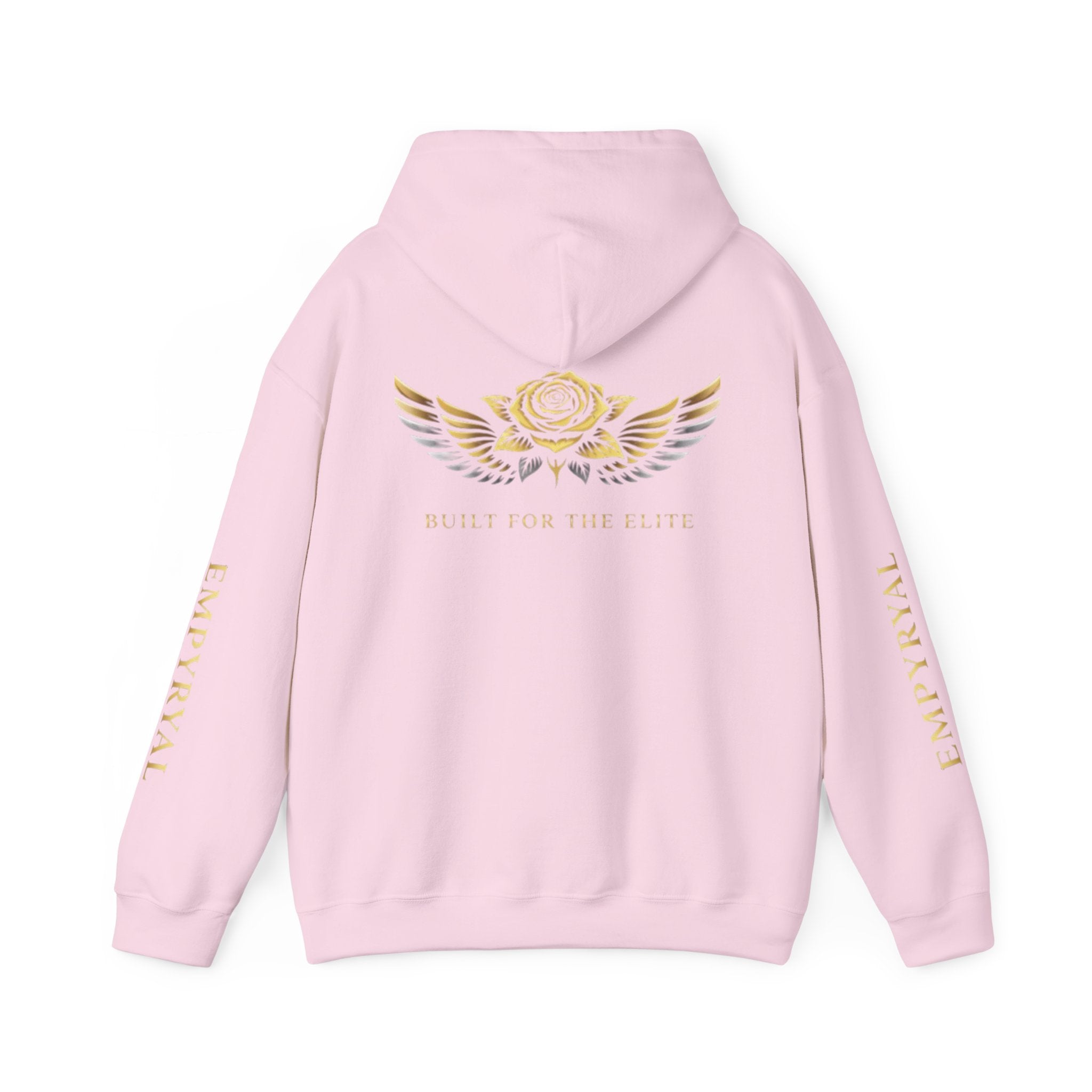 Hoodie — "Imperial" Gold Rose Wings Pullover