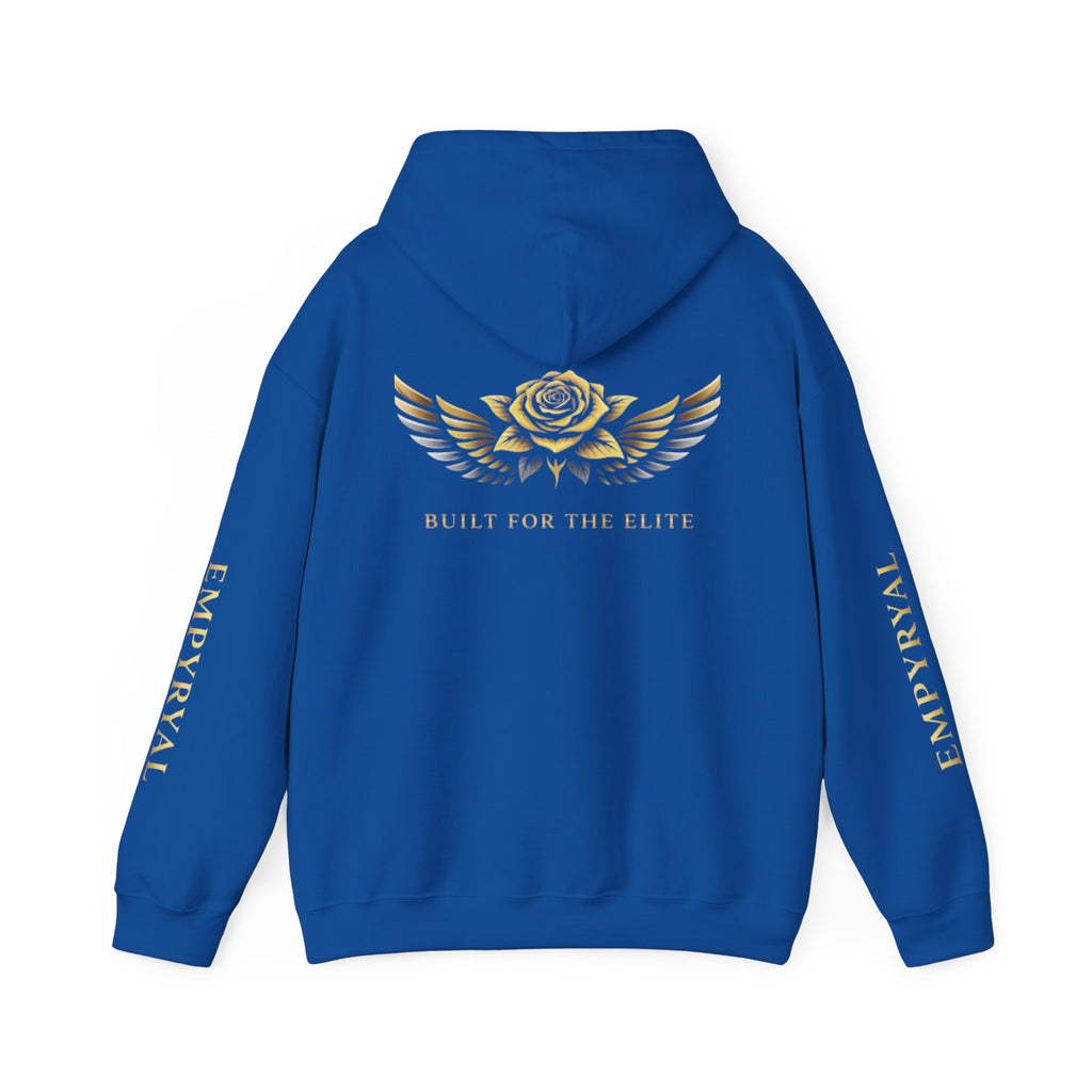 Hoodie — "Imperial" Gold Rose Wings Pullover