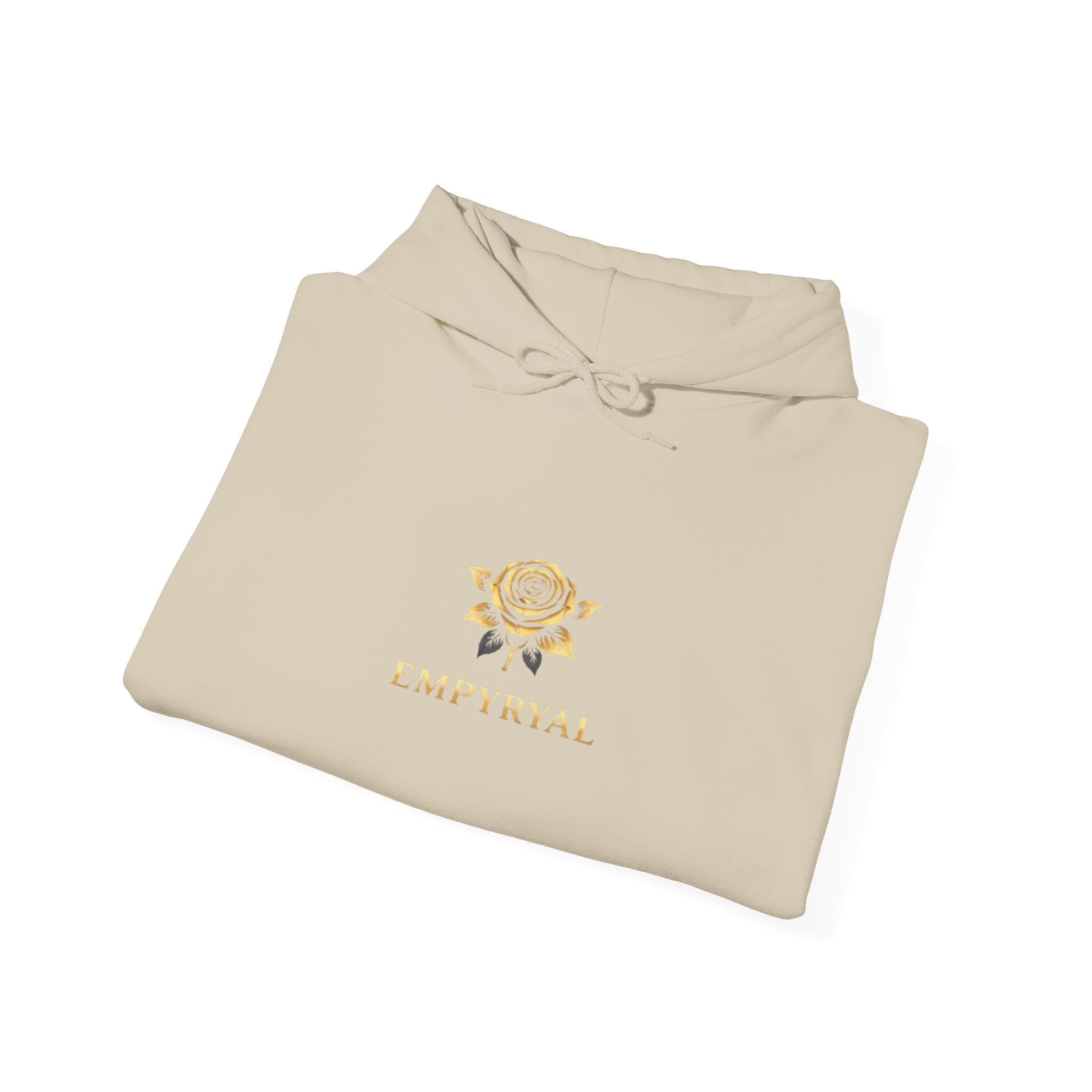 Hoodie — "Imperial" Gold Rose Wings Pullover