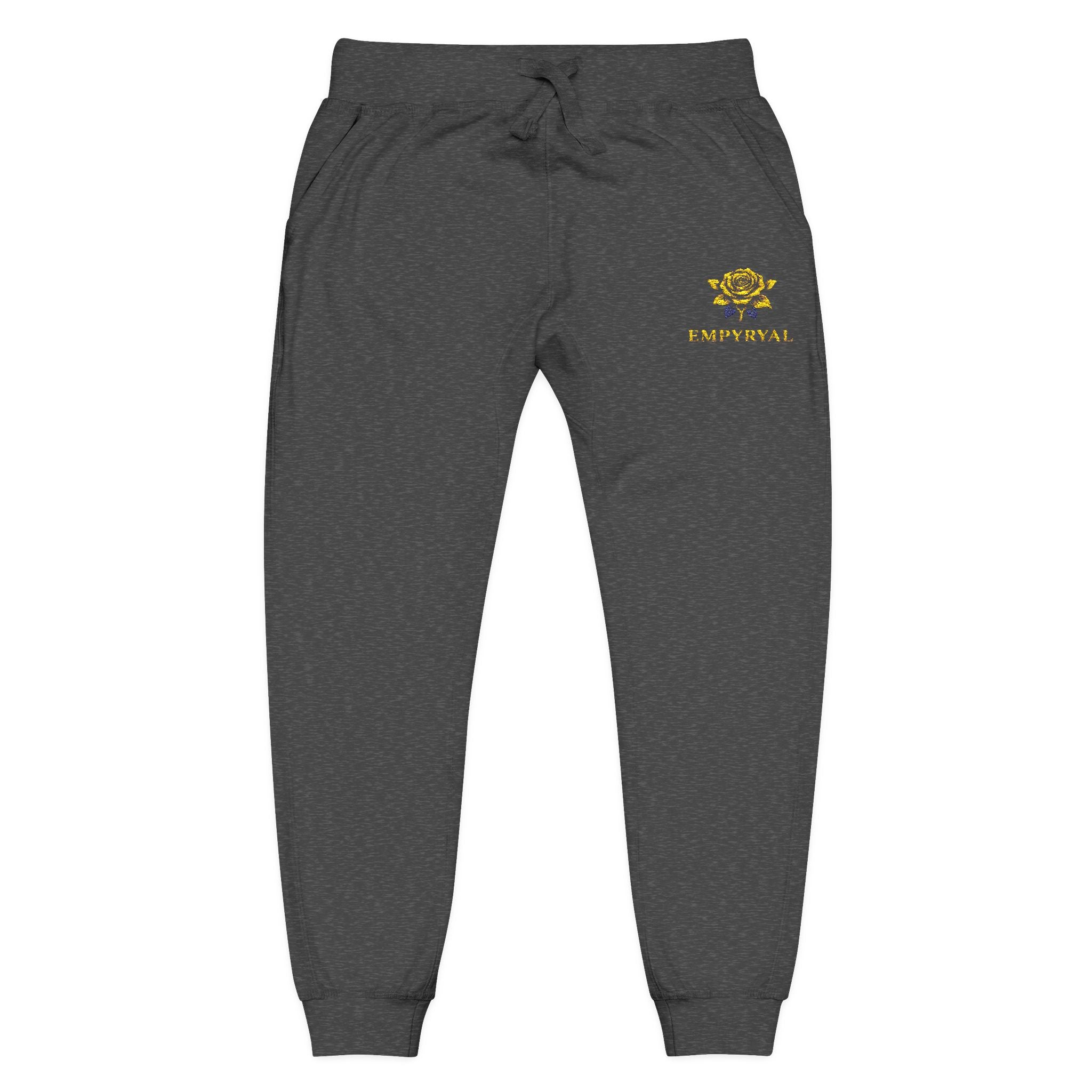 Embroidered Fleece Sweatpants — Cozy Casual Joggers