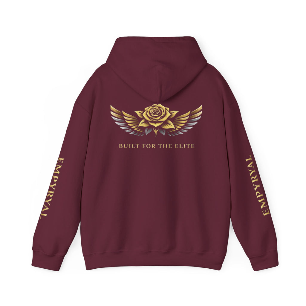 Hoodie — "Imperial" Gold Rose Wings Pullover