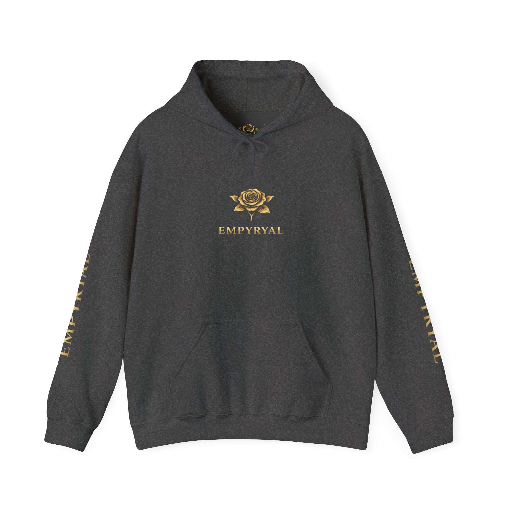 Hoodie — "Imperial" Gold Rose Wings Pullover