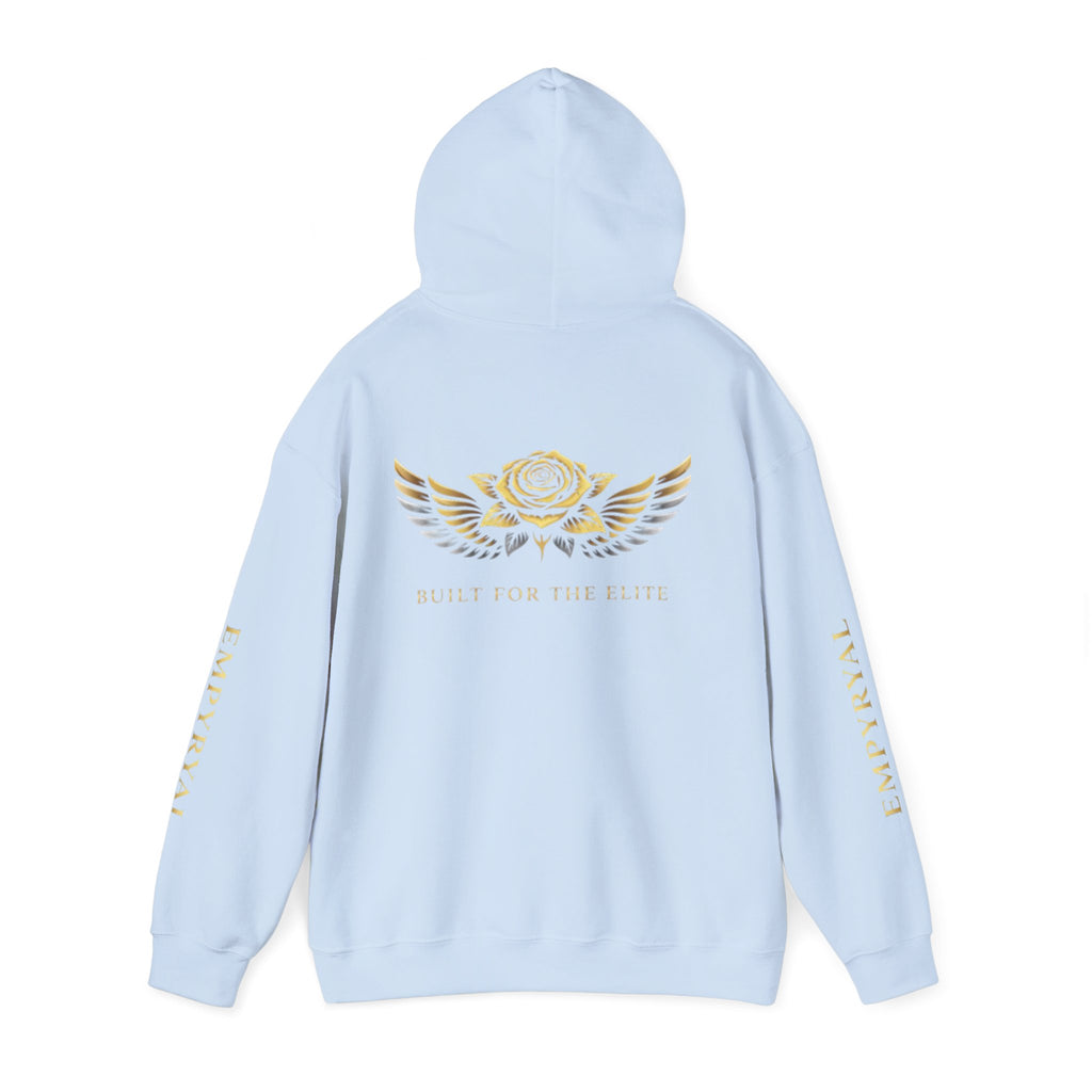 Hoodie — "Imperial" Gold Rose Wings Pullover