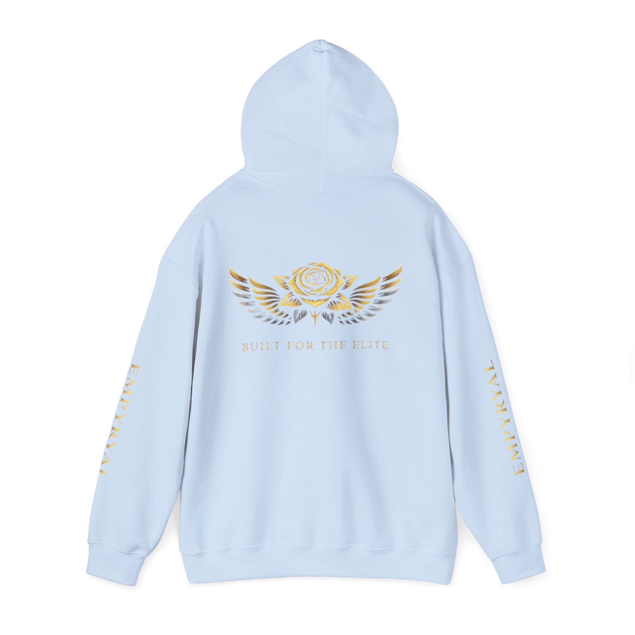 Hoodie — "Imperial" Gold Rose Wings Pullover