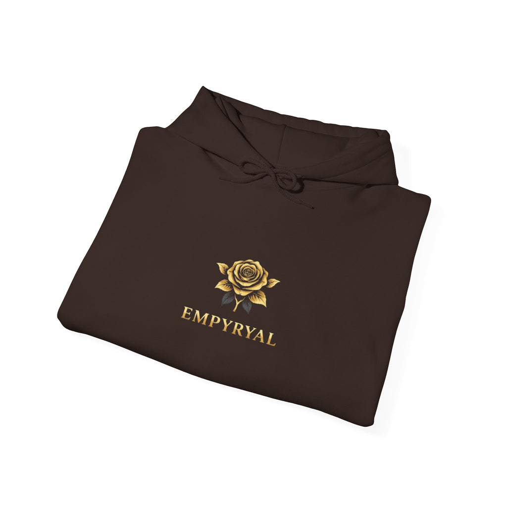 Hoodie — "Imperial" Gold Rose Wings Pullover