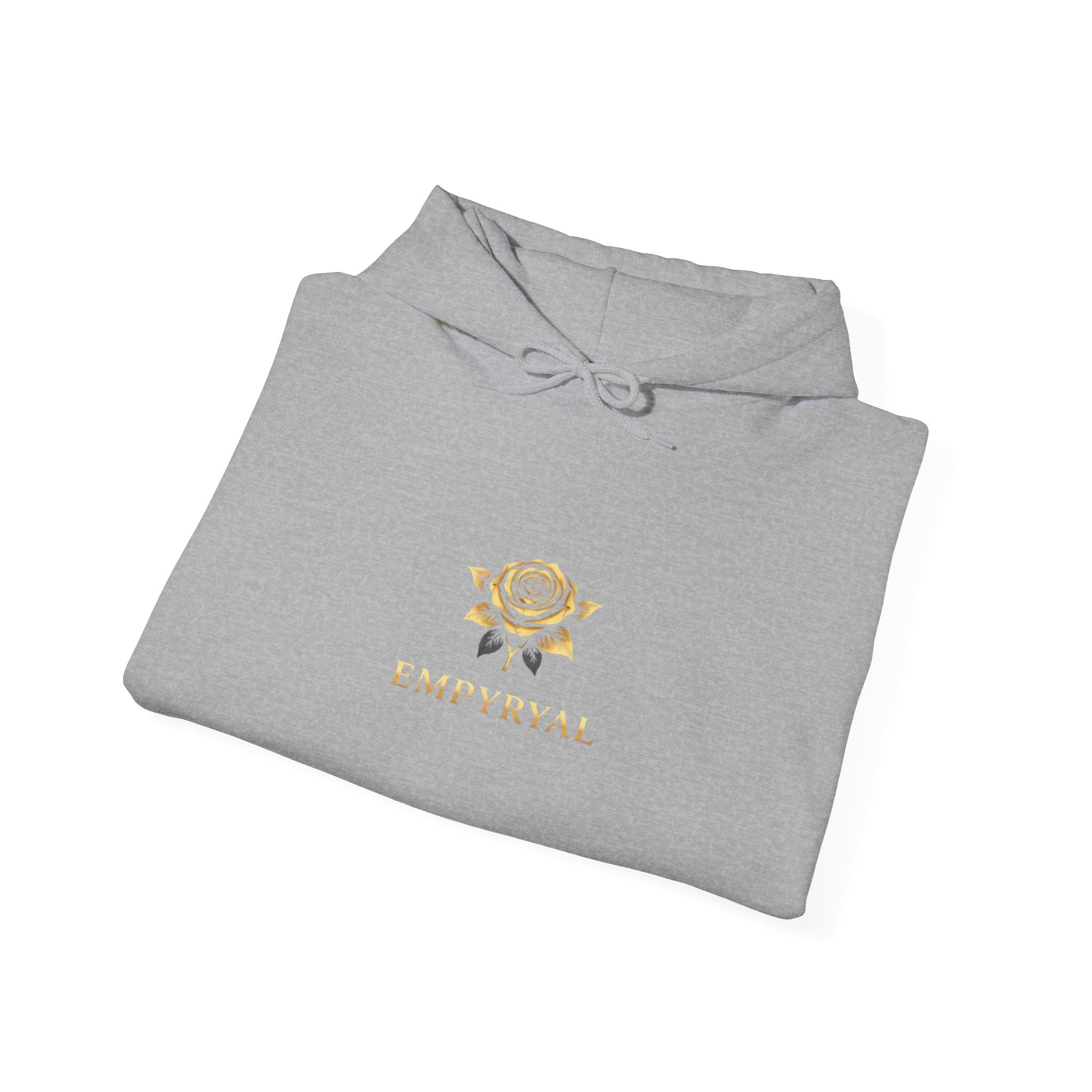 Hoodie — "Imperial" Gold Rose Wings Pullover