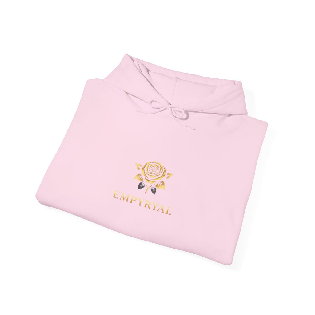 Hoodie — "Imperial" Gold Rose Wings Pullover