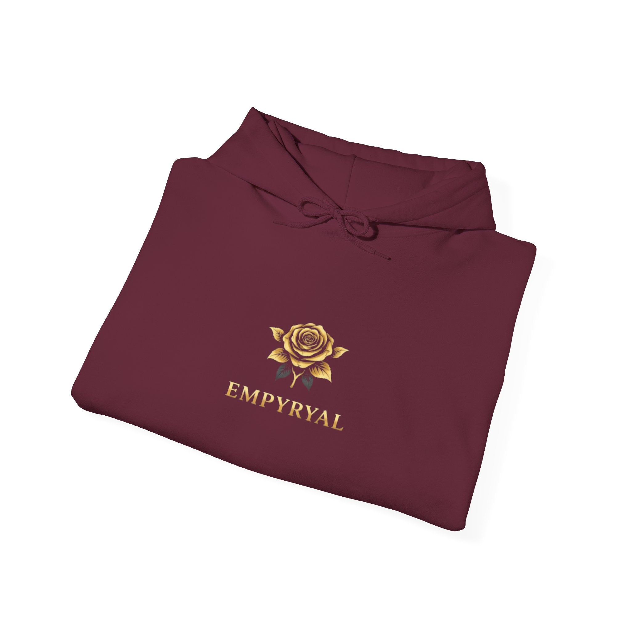 Hoodie — "Imperial" Gold Rose Wings Pullover