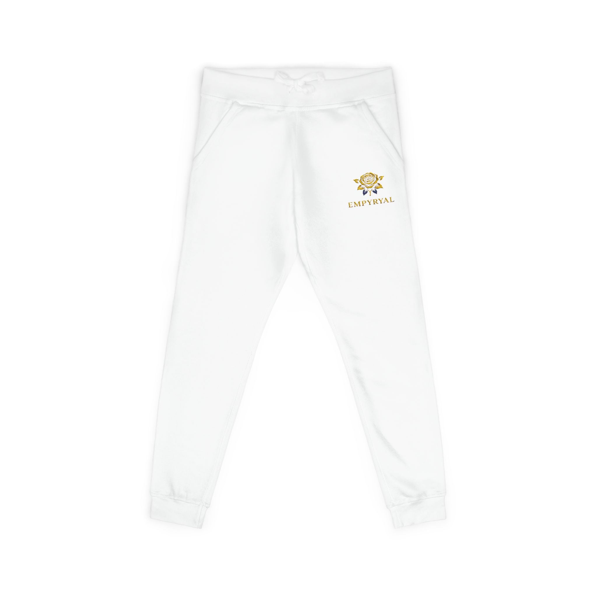 Embroidered Fleece Sweatpants — Cozy Casual Joggers