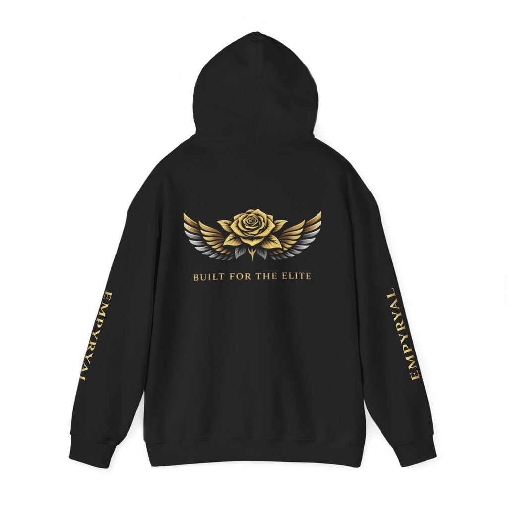 Hoodie — "Imperial" Gold Rose Wings Pullover