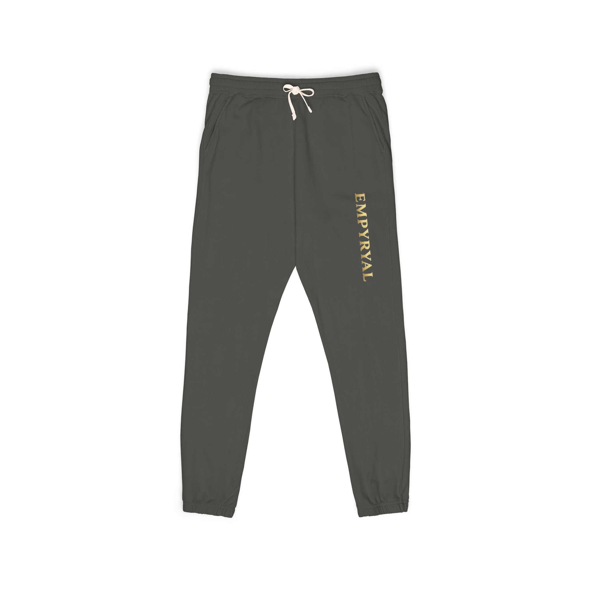 Empyreal Vertical Logo Sweatpants — Garment-Dyed Fleece Joggers