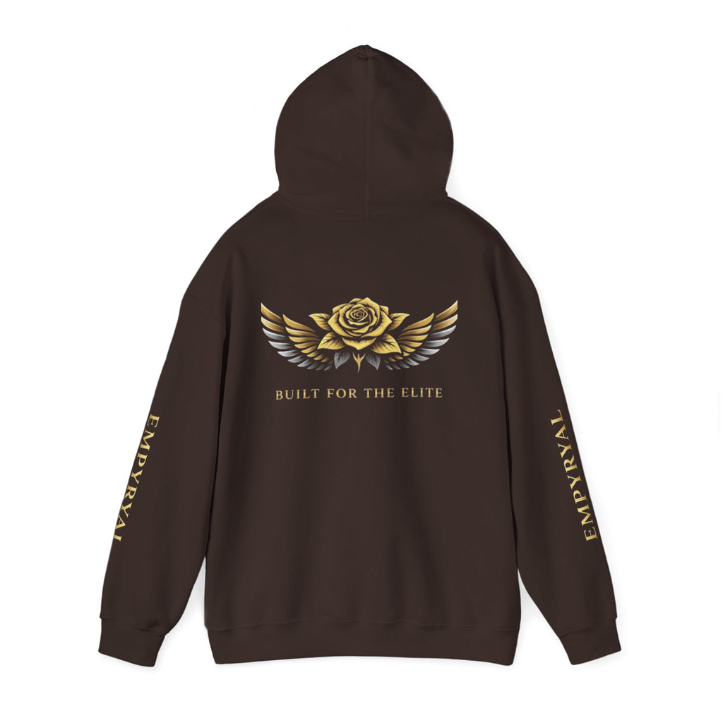Hoodie — "Imperial" Gold Rose Wings Pullover