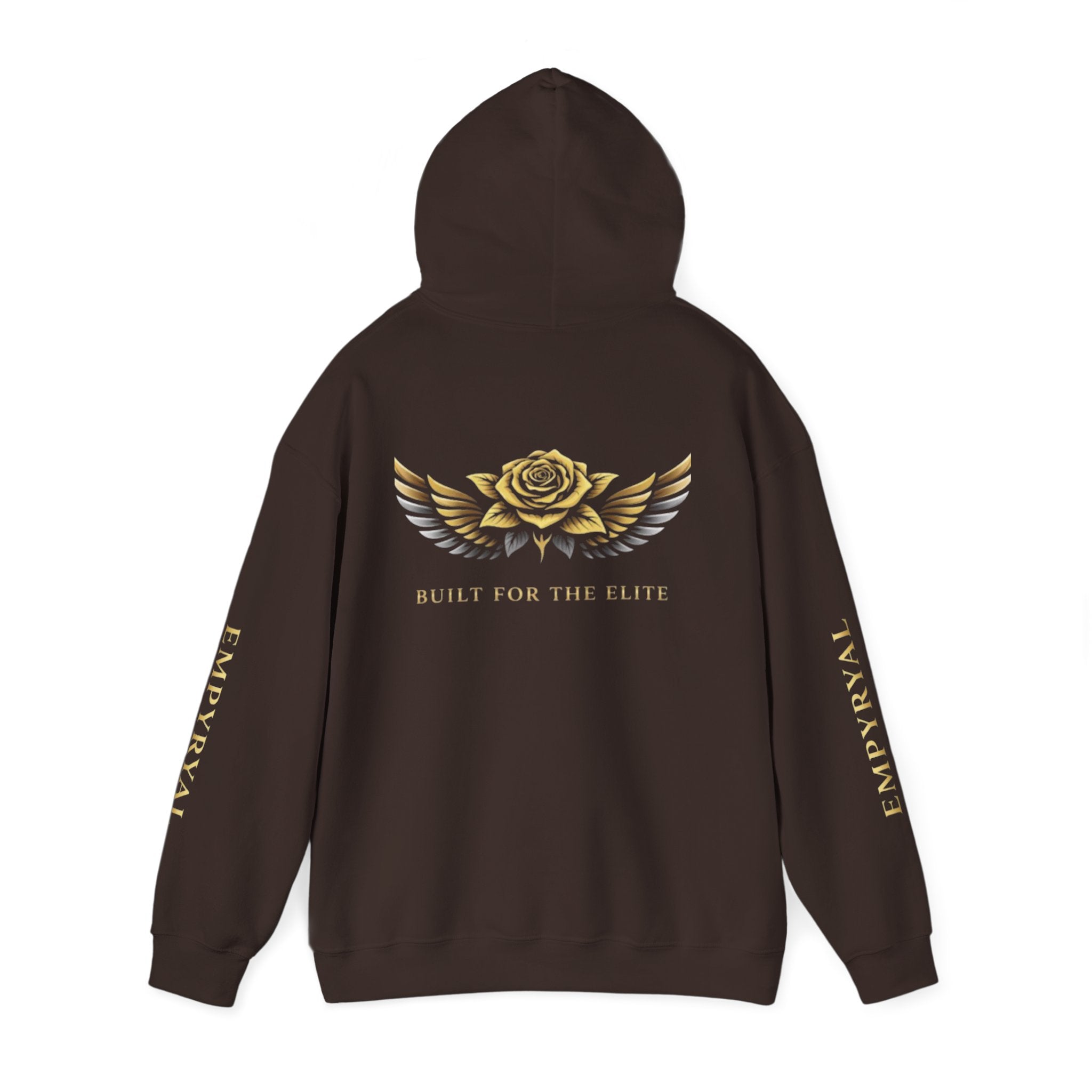 Hoodie — "Imperial" Gold Rose Wings Pullover