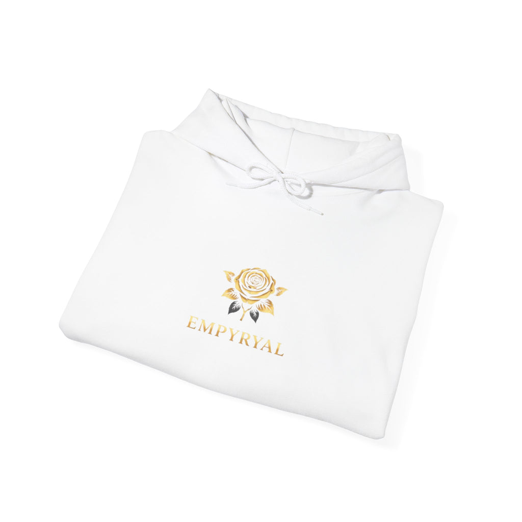 Hoodie — "Imperial" Gold Rose Wings Pullover