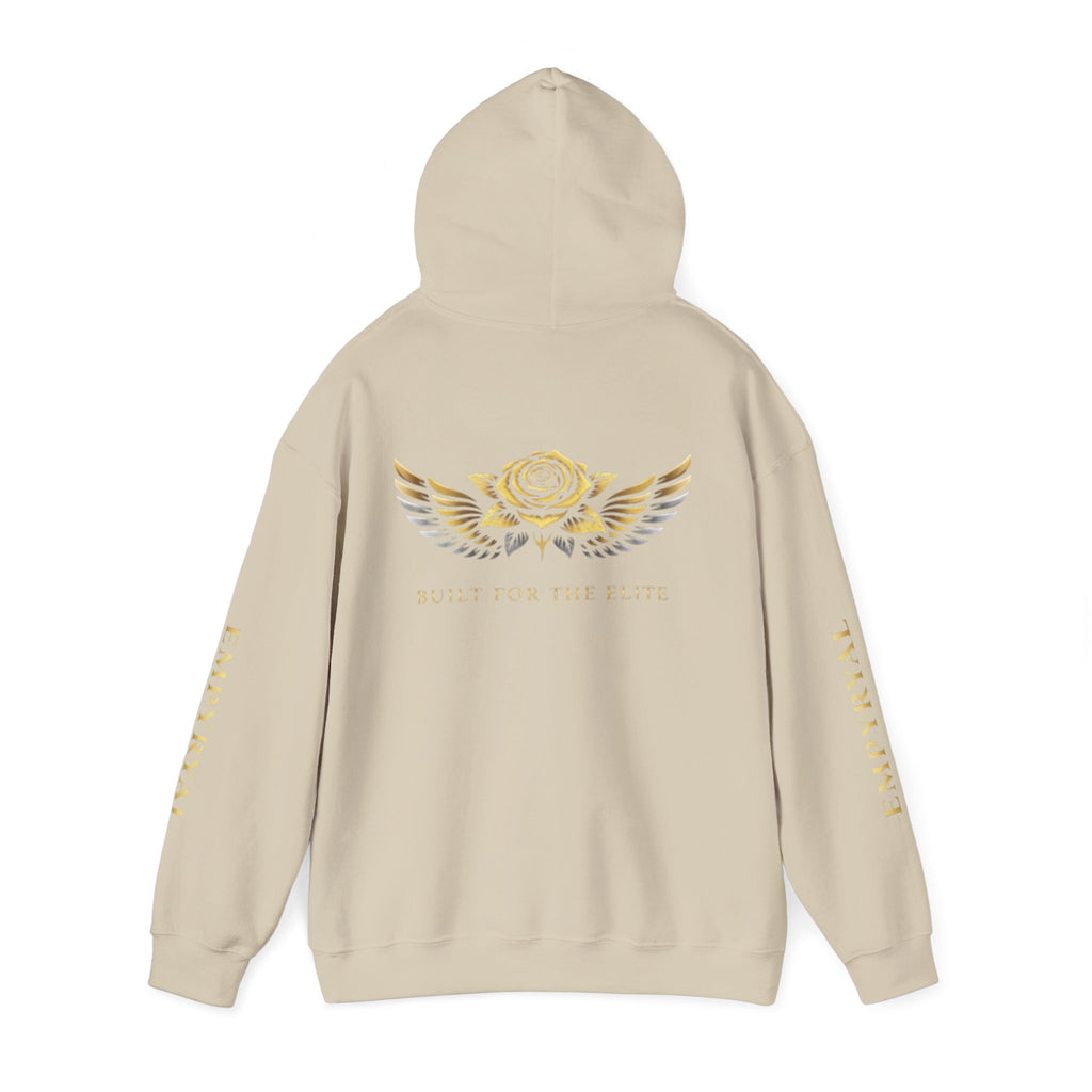 Hoodie — "Imperial" Gold Rose Wings Pullover