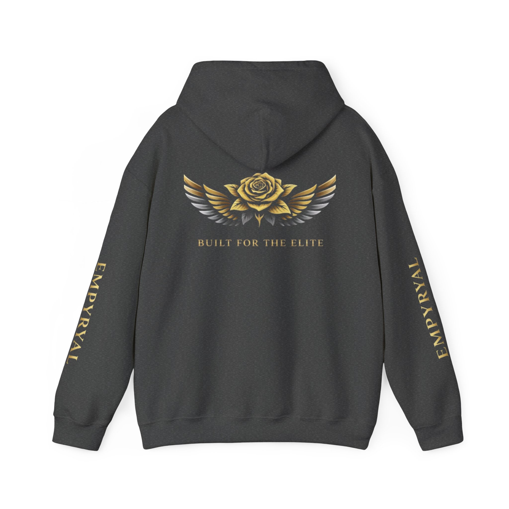 Hoodie — "Imperial" Gold Rose Wings Pullover