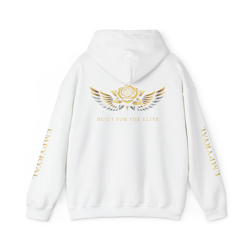 Hoodie — "Imperial" Gold Rose Wings Pullover