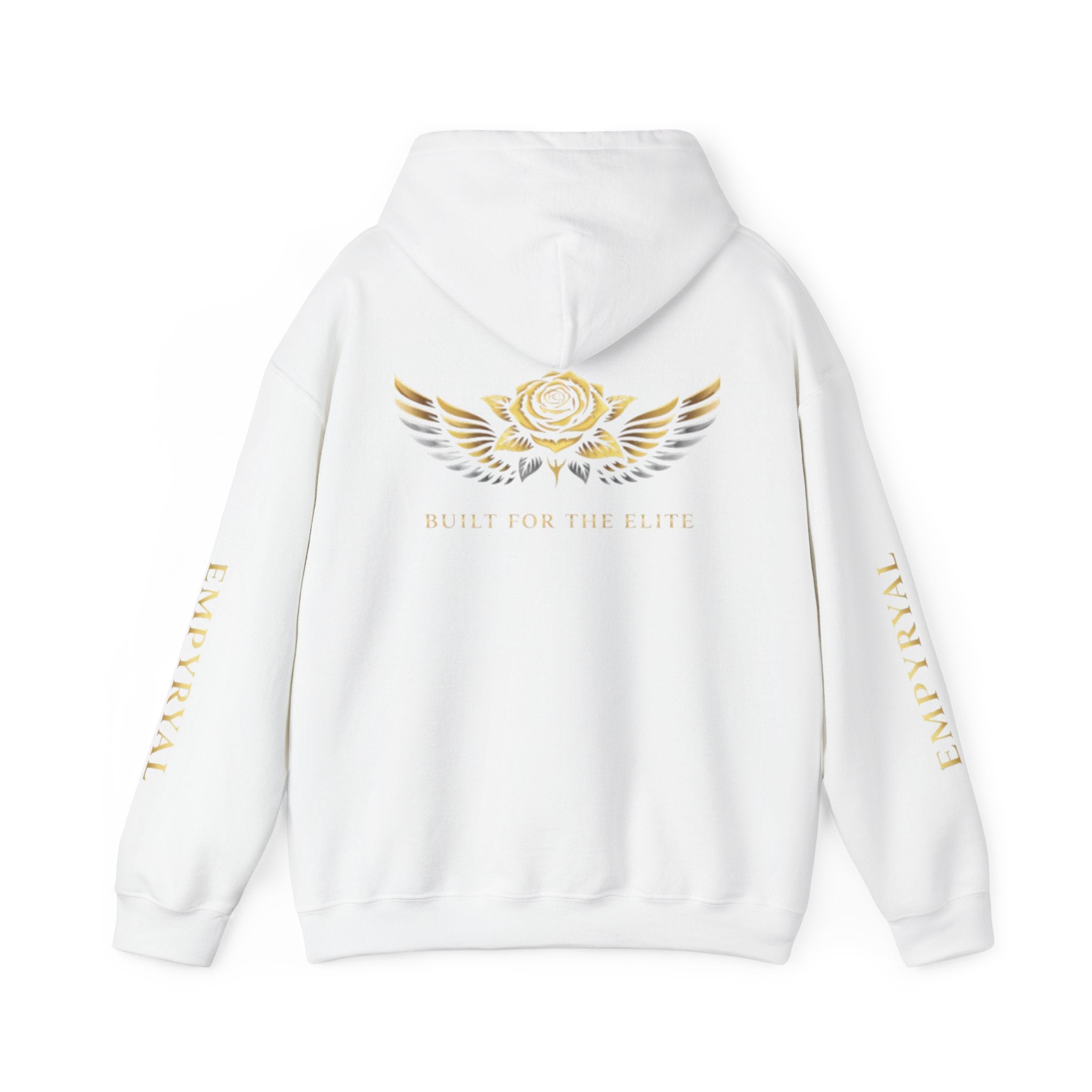 Hoodie — "Imperial" Gold Rose Wings Pullover