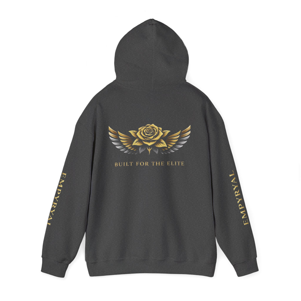 Hoodie — "Imperial" Gold Rose Wings Pullover