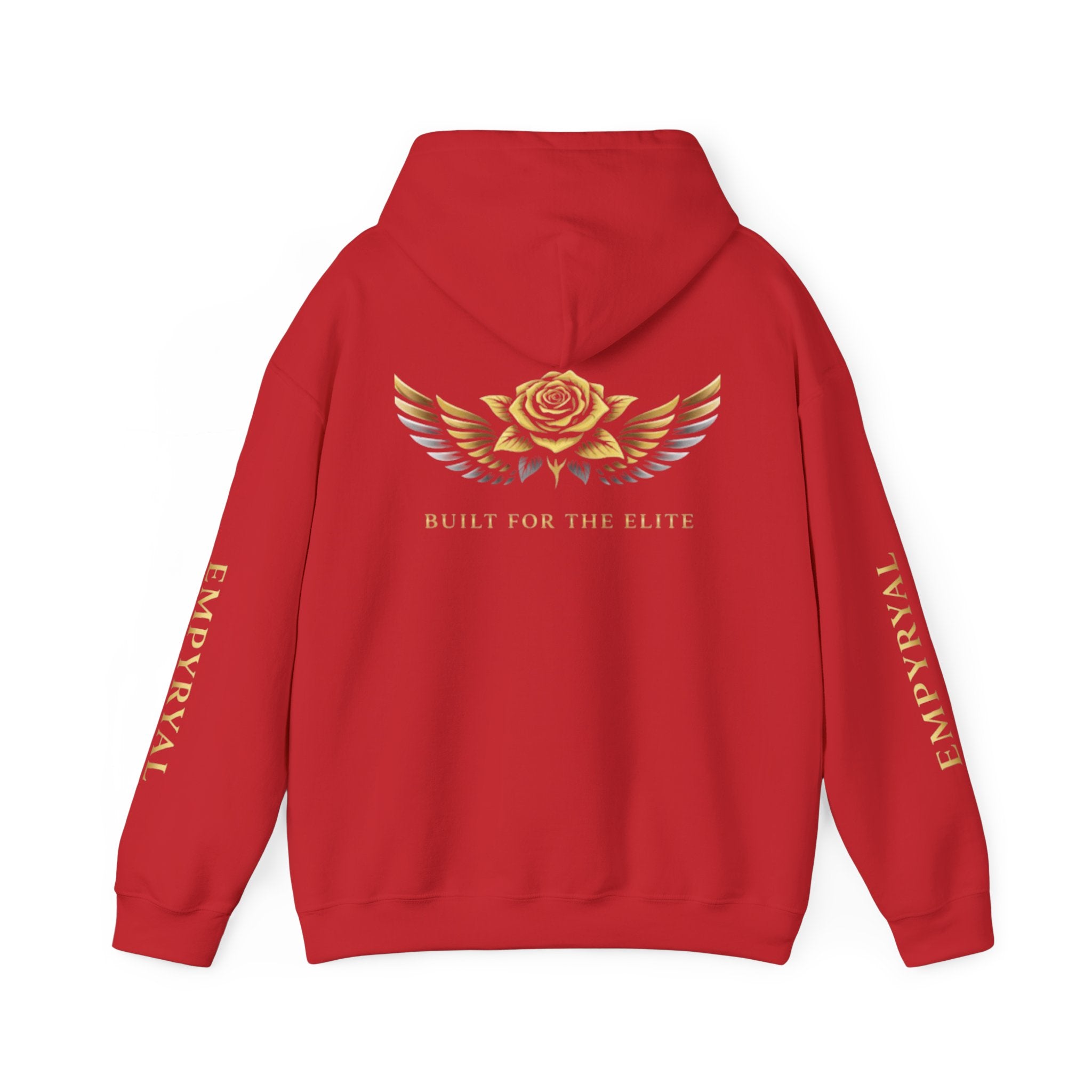 Hoodie — "Imperial" Gold Rose Wings Pullover