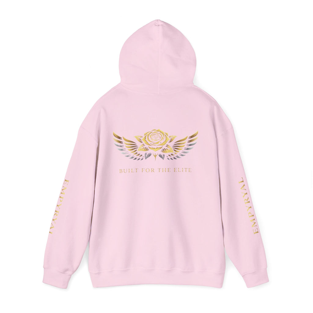 Hoodie — "Imperial" Gold Rose Wings Pullover